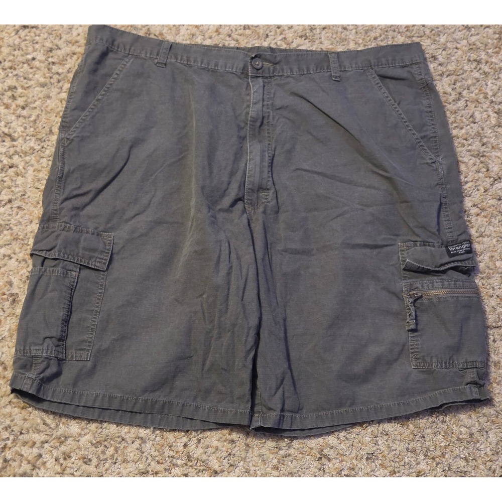 Wrangler Cargo Shorts Men's Size 42 Charcoal Gray Side Zip Pocket